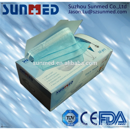 disposable face mask 3ply with ear loop